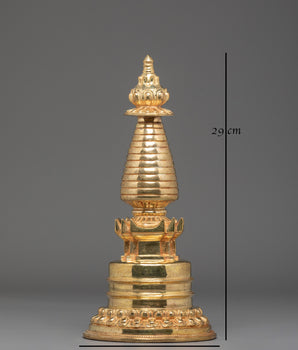 Handcrafted Tibetan Scared Stupa | Path to Enlightenment & Wisdom