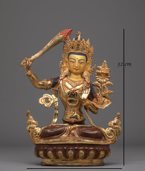 Tibetan Sacred Statue of Manjushri | One With Perfect Wisdom