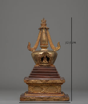 Spiritual Stupa Decor | Buddhist Ritual Artifact