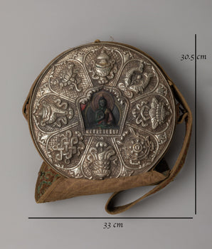 Handcrafted Ghau Box Locket Copper Art | Silver Spiritual Box