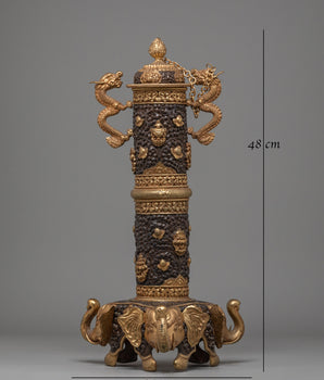 Incense Burner for Ritual Ceremonies | Copper and Gold Plated with Acrylic Details