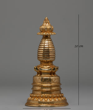 Handmade Ceremonial Himalayan Stupa | Sacred Buddhist Ritual Shrine