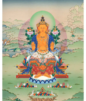 Maitreya Buddha's Presence in Canvas Print