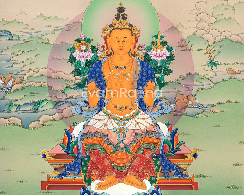 Maitreya Buddha's Presence in Canvas Print | High-Quality Canvas Print |  Embodiment of Future Enlightenment