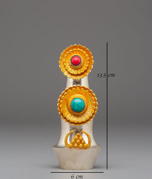 Handcrafted Spiritual Torma | Golden Torma for Ritual Offering