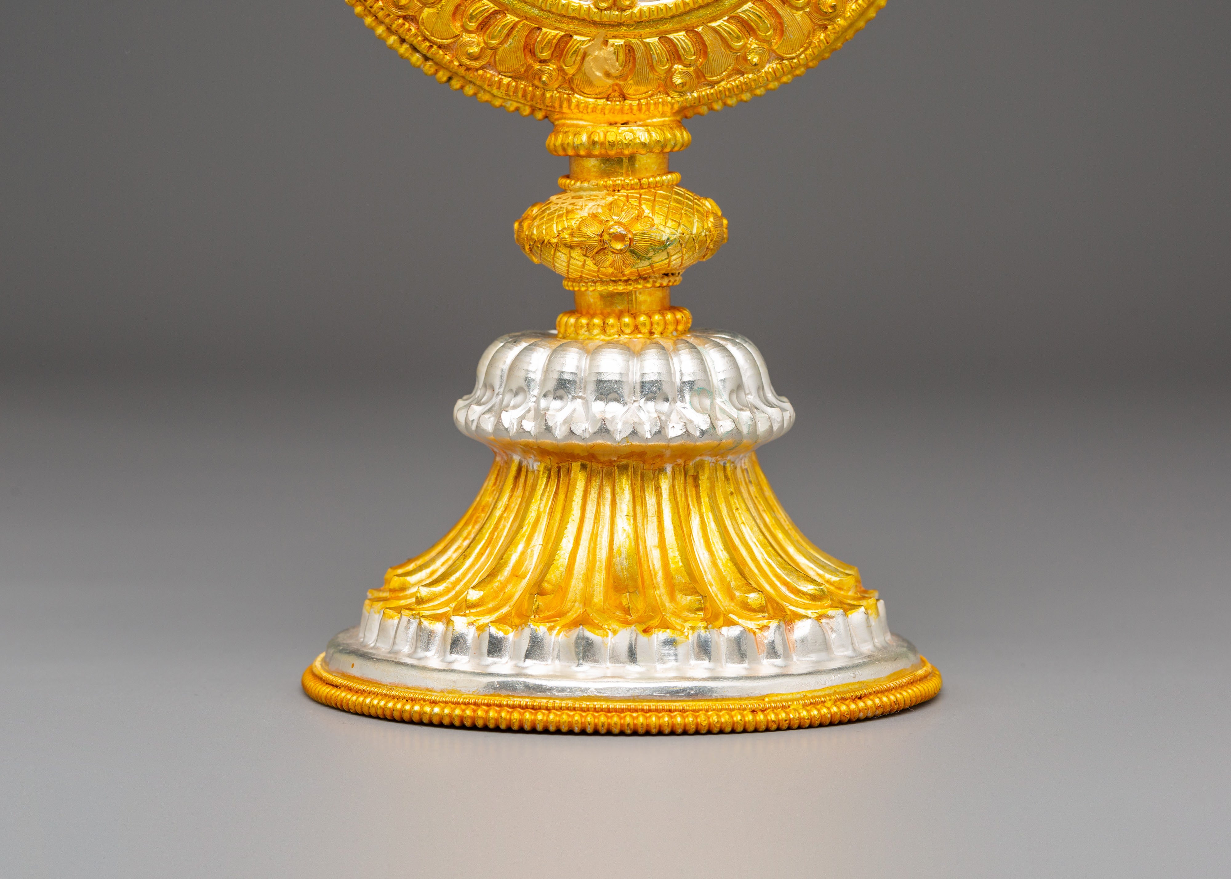 Sacred Golden Spiritual Mirror | Tibetan Ritual Mirror