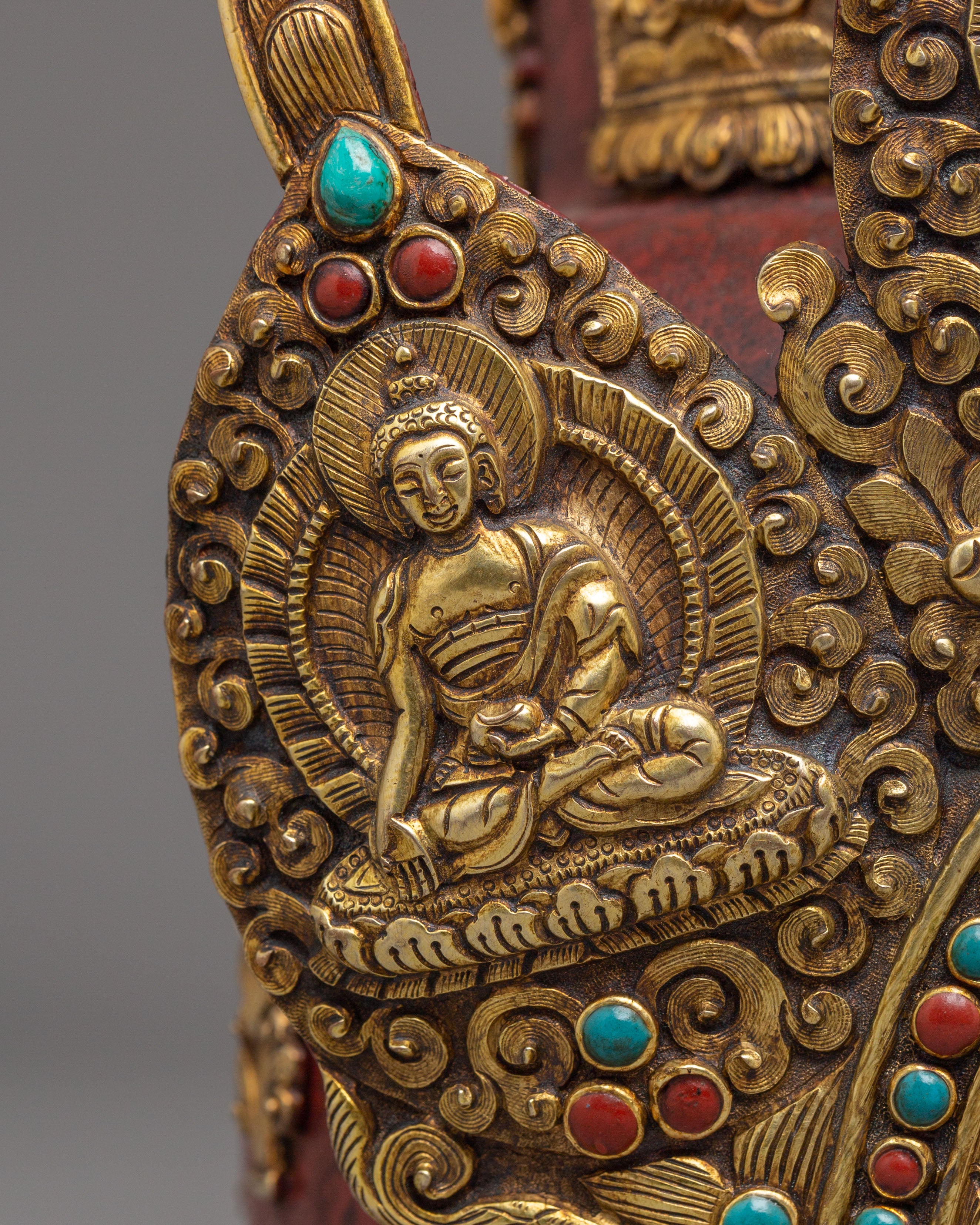 Handcrafted Crown | Gold Plated Ritual Crown for Altar Decor