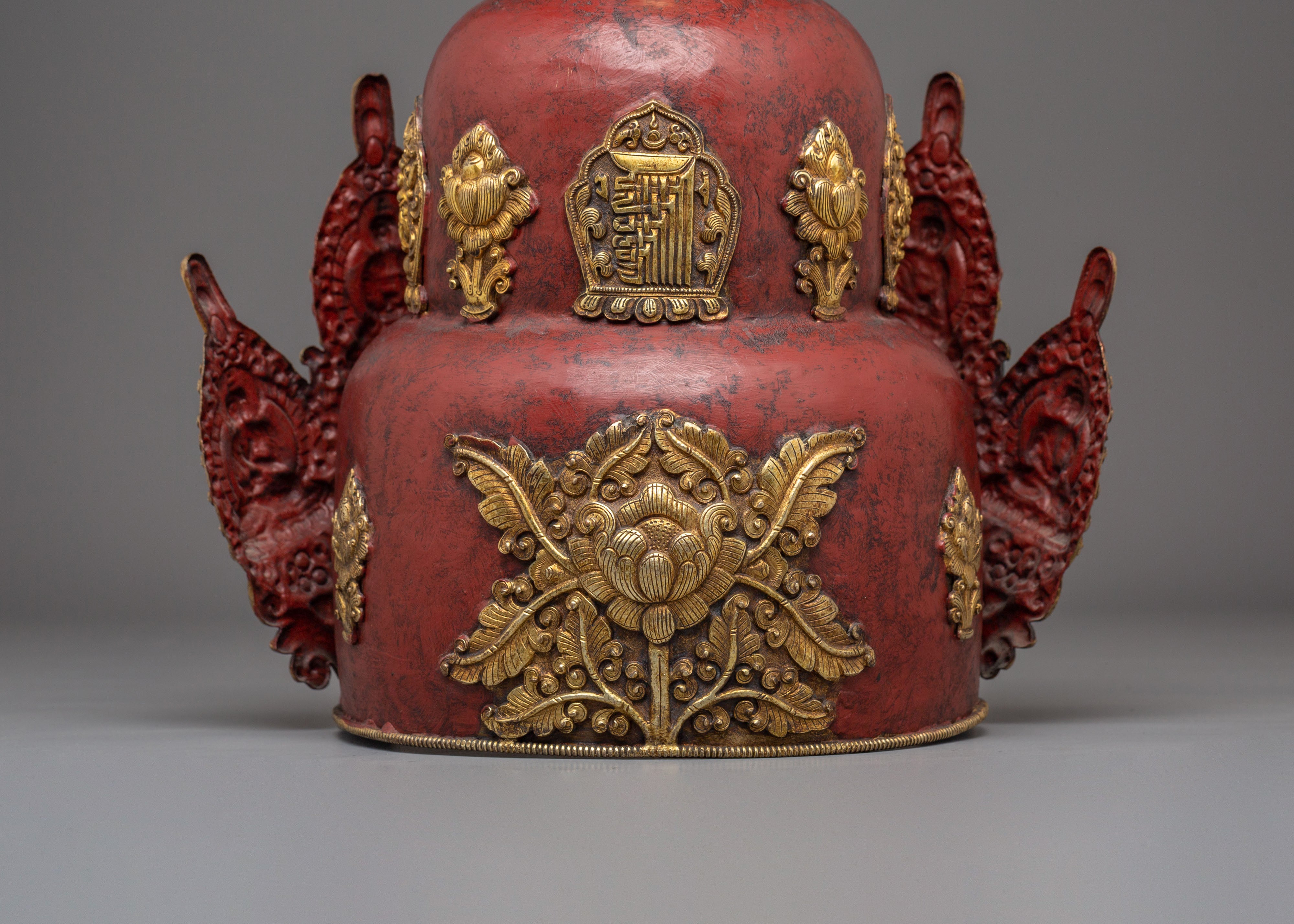 Handcrafted Crown | Gold Plated Ritual Crown for Altar Decor