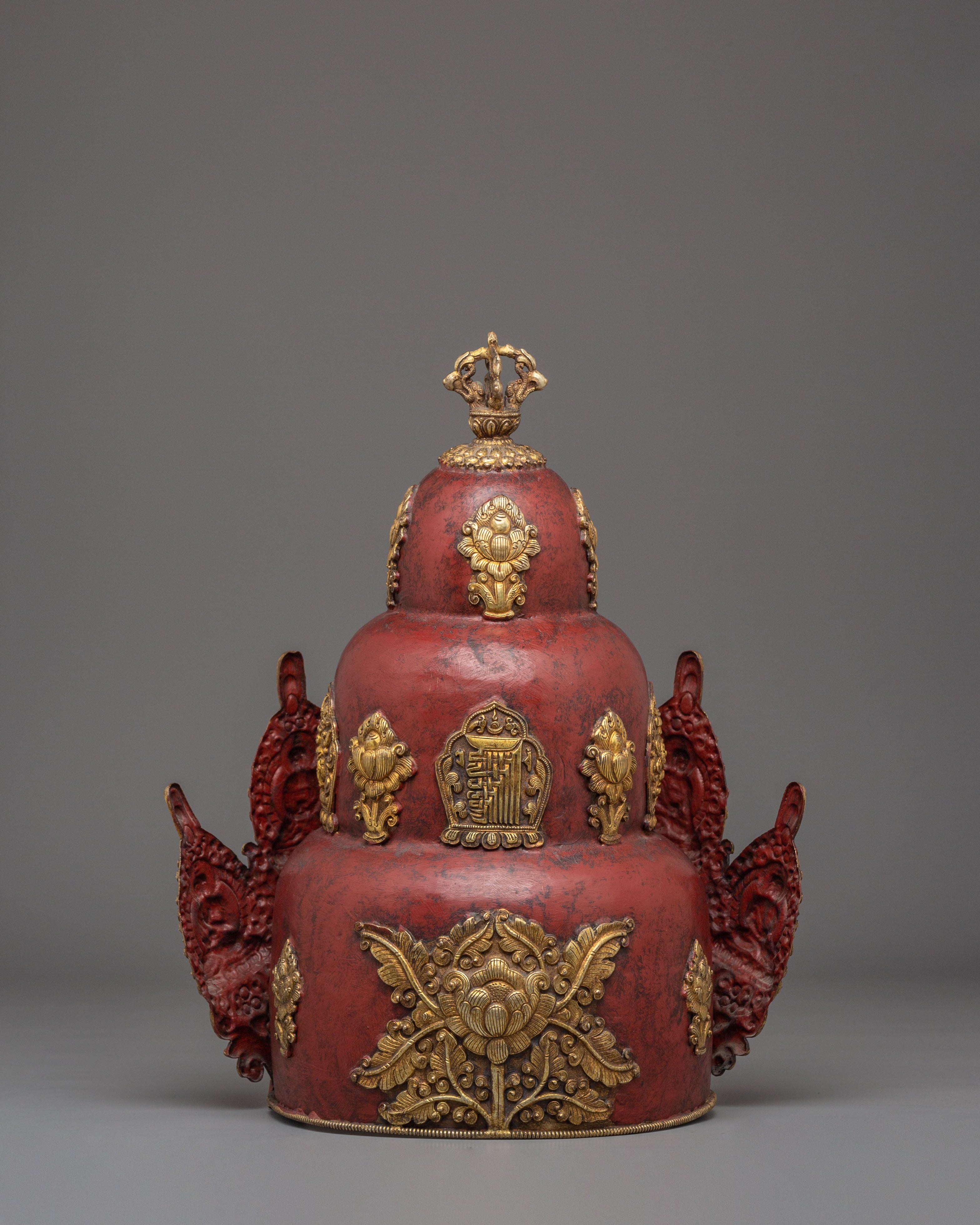 Handcrafted Crown | Gold Plated Ritual Crown for Altar Decor