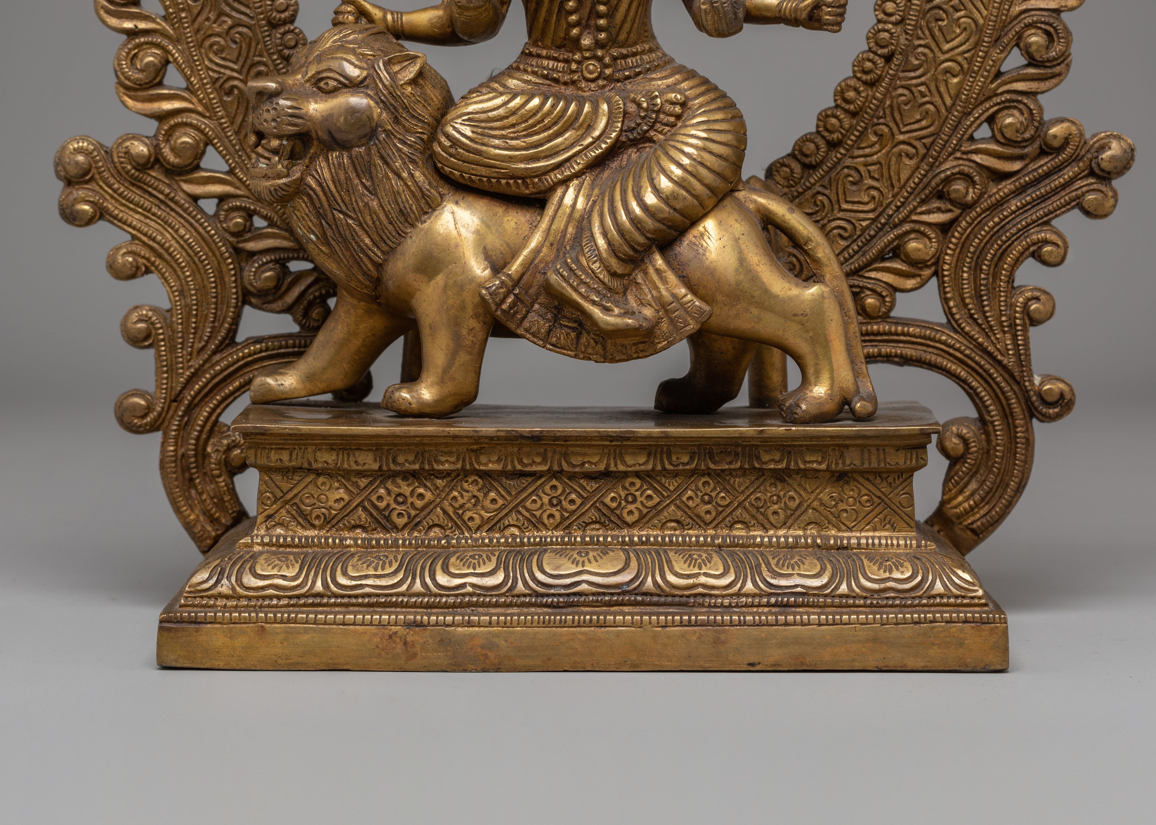 Handcrafted Durga Bronze Statue | Hindu Goddess Durga Sculpture