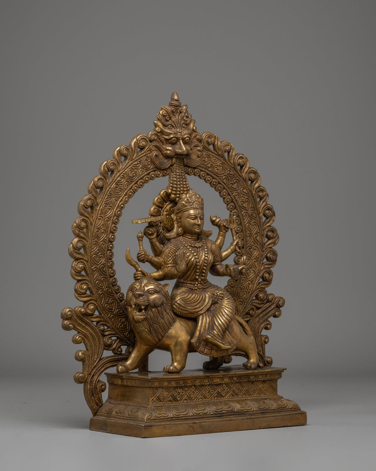 Handcrafted Durga Bronze Statue | Hindu Goddess Durga Sculpture