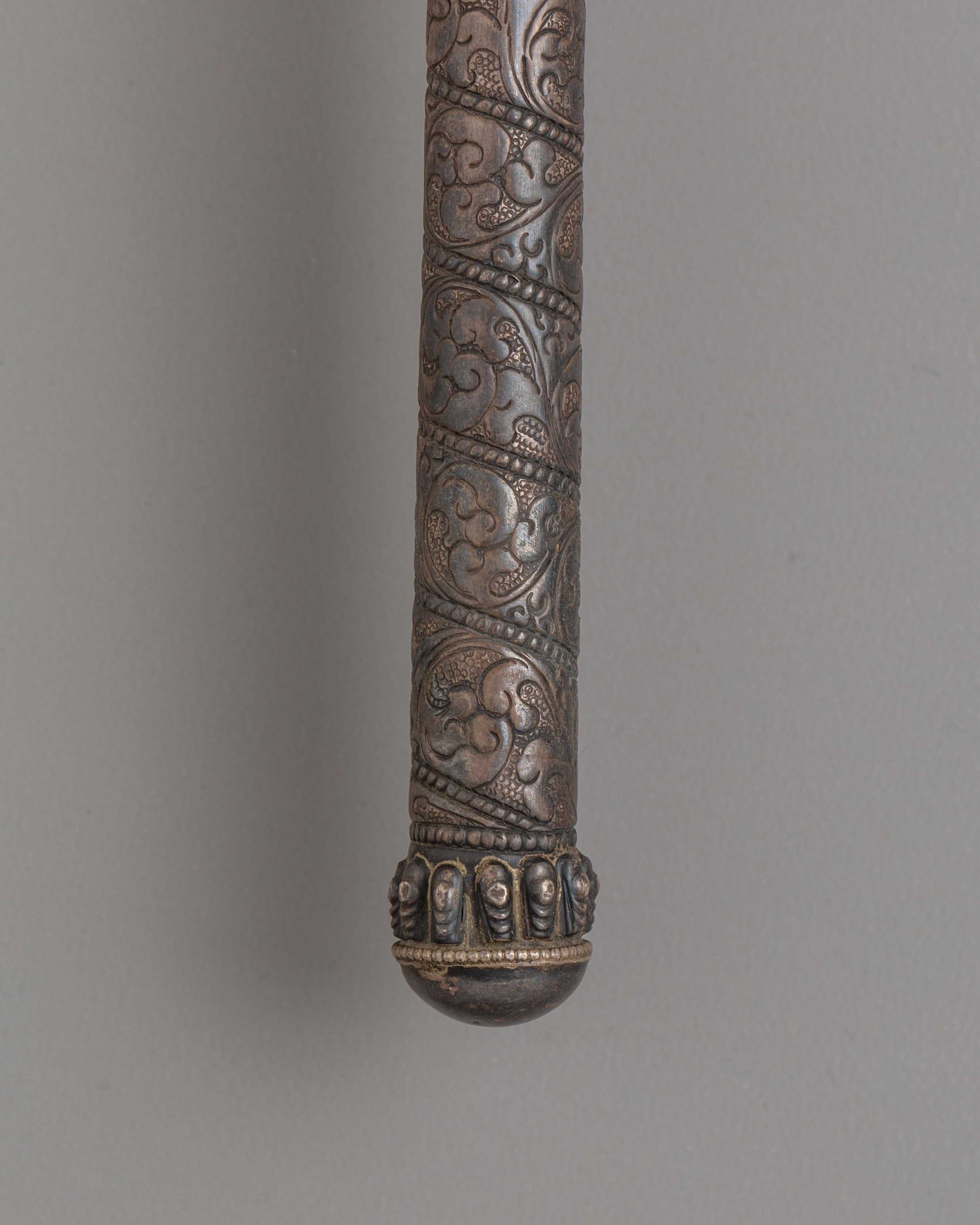 Handcrafted Traditional Prayer Wheel | Copper with Silver, Turquoise & Coral