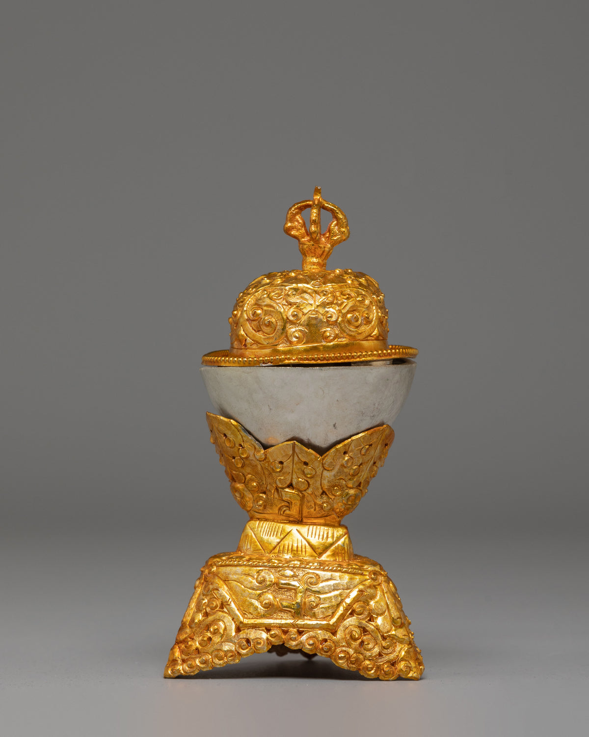Handcrafted Ritual Kapala | Tibetan Buddhist Offering Vessel