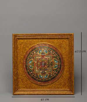 Handmade Eight Auspicious Mandala Wall Hanging | Wheel of Time