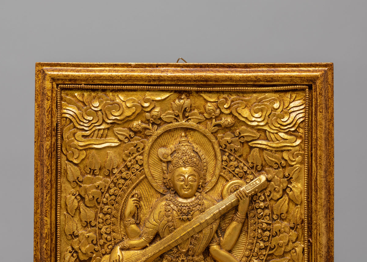 Saraswati Devi Wall Hanging | Embodiment of Wisdom
