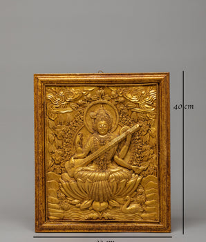 Saraswati Devi Wall Hanging | Embodiment of Wisdom