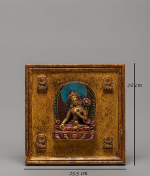 Handmade White Tara Wall Hanging | Tibetan Buddhist Goddess Decor