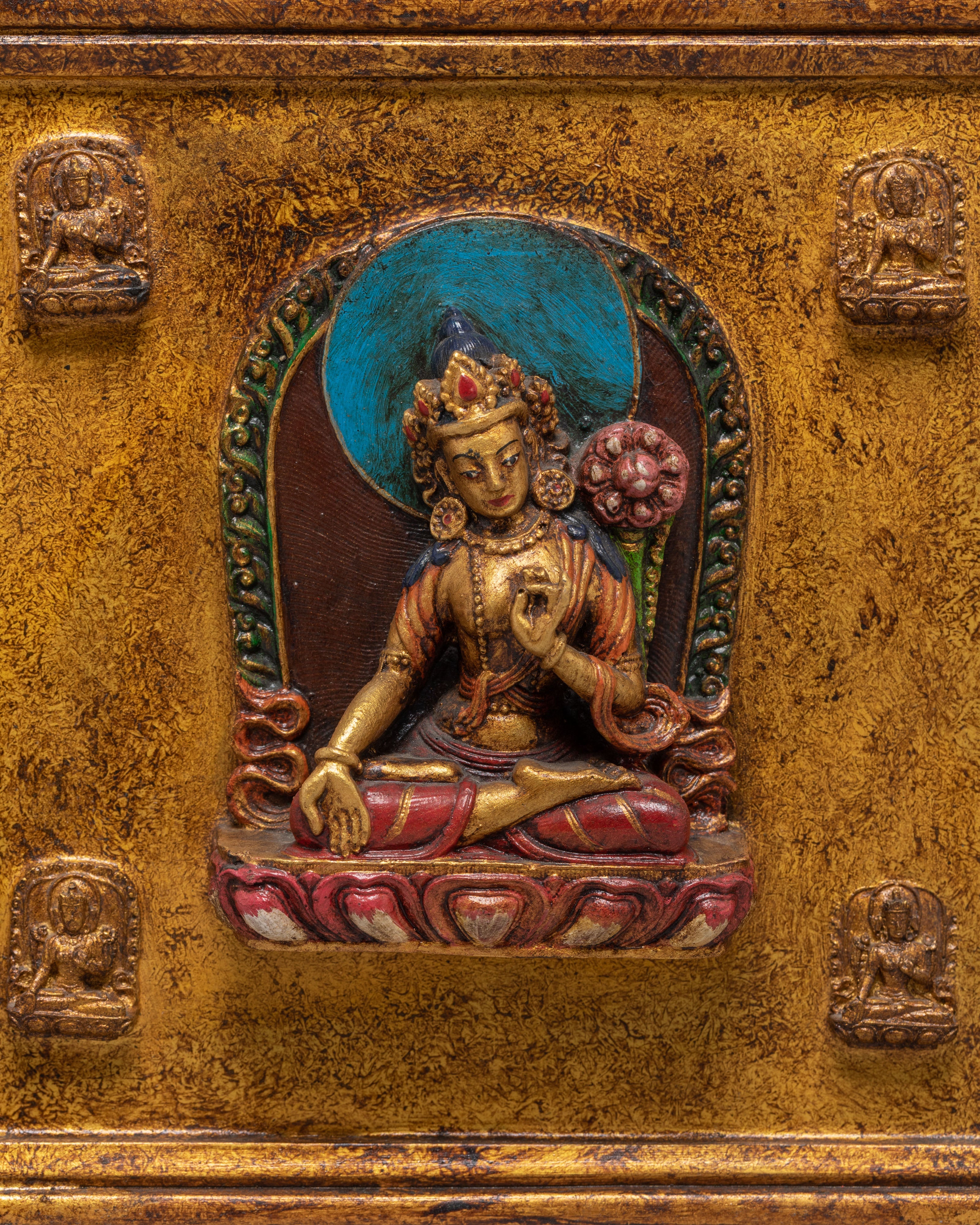 Handmade White Tara Wall Hanging | Tibetan Buddhist Goddess Decor