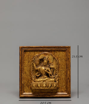 Handmade Tibetan Manjushri Wall Hanging | Spiritual Decor for Home