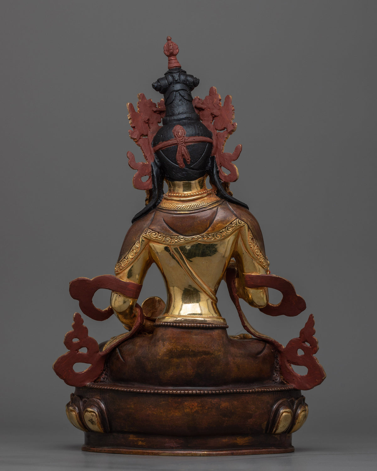 Majestic Vajrasattva Oxidized Copper Statue | Handcrafted Symbol of Purity