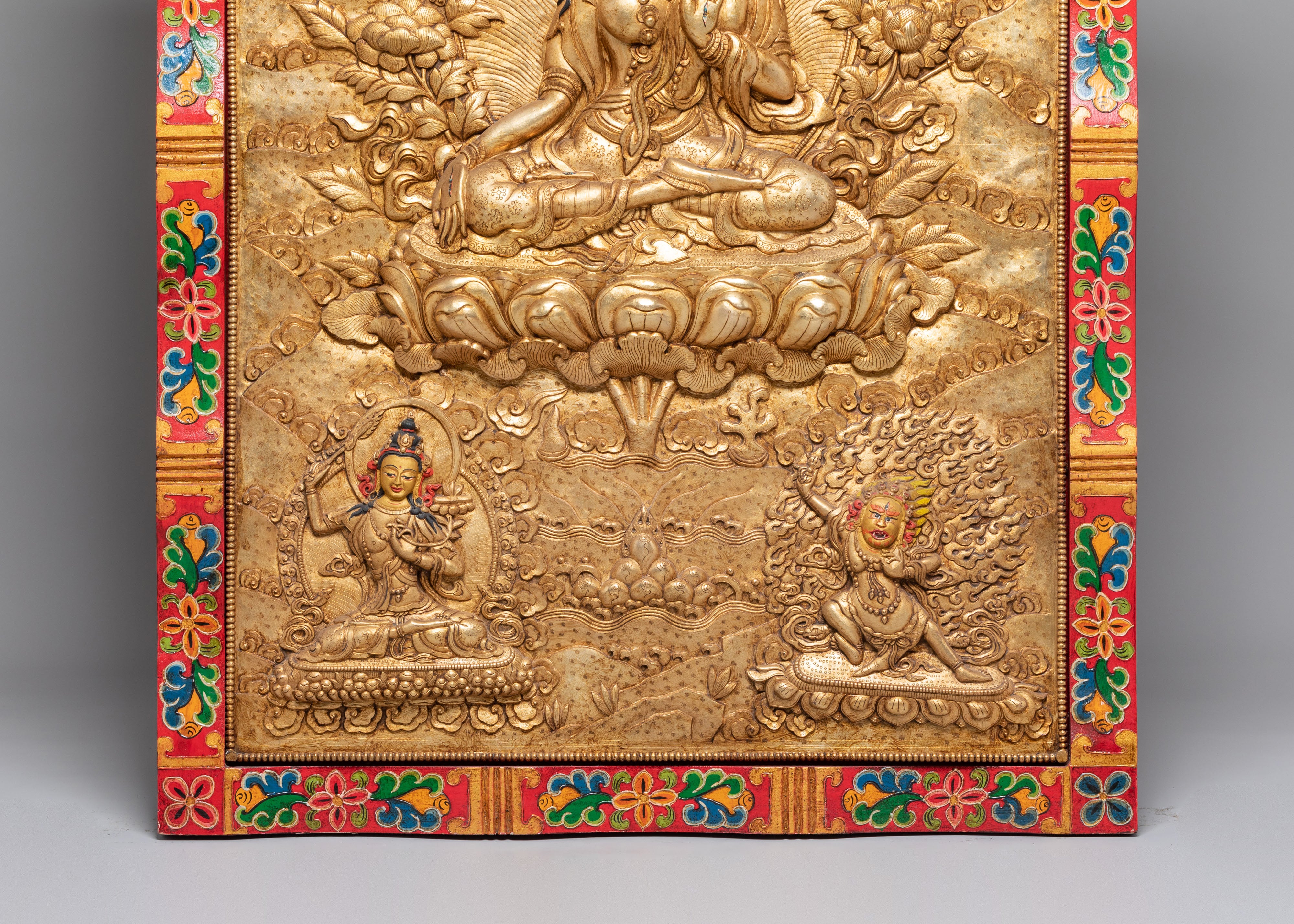 Himalayan Wall Art of Seven Eyed White Tara | Tibetan Goddess of Healing