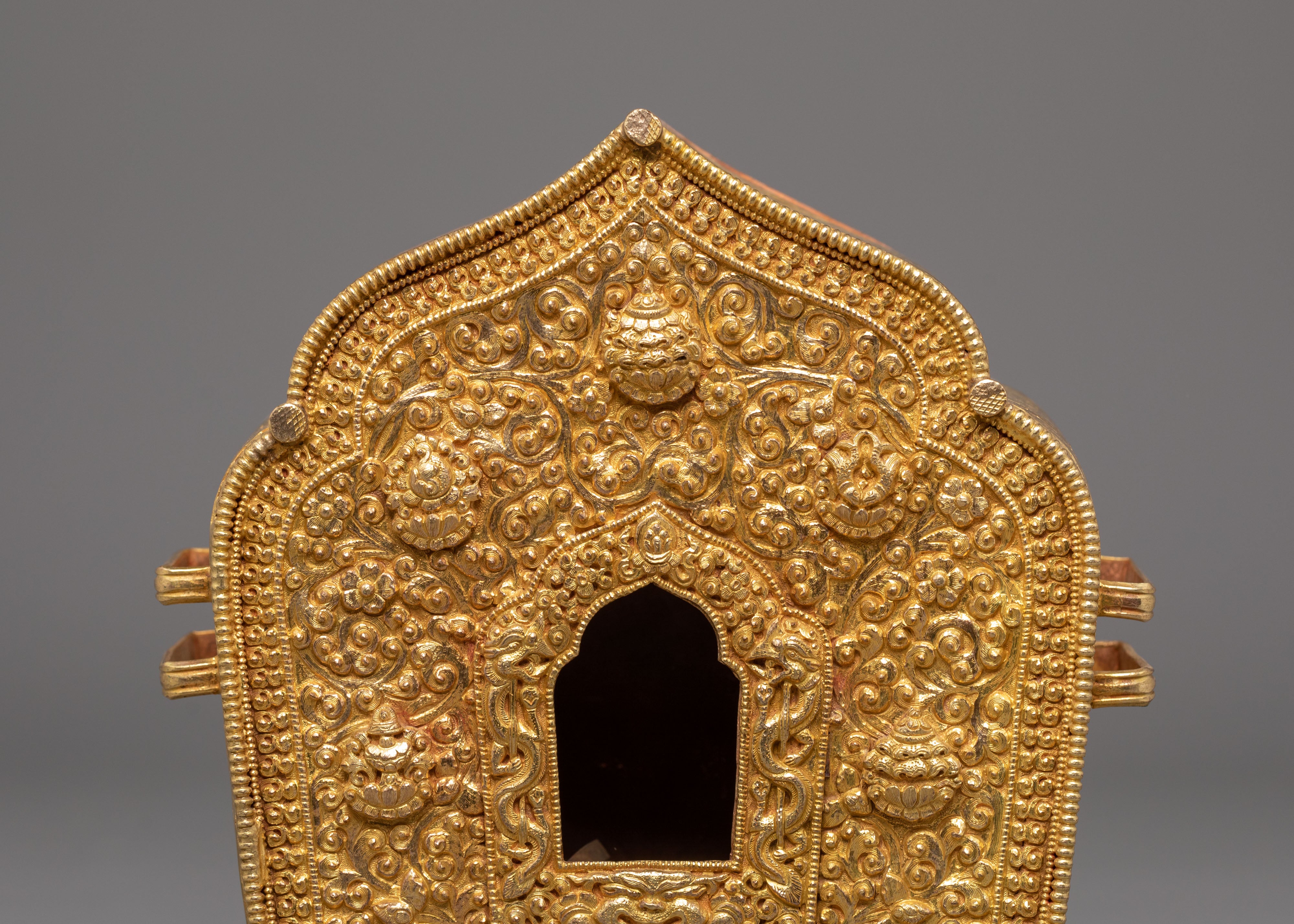 Golden Handmade Buddhist Ghau Box