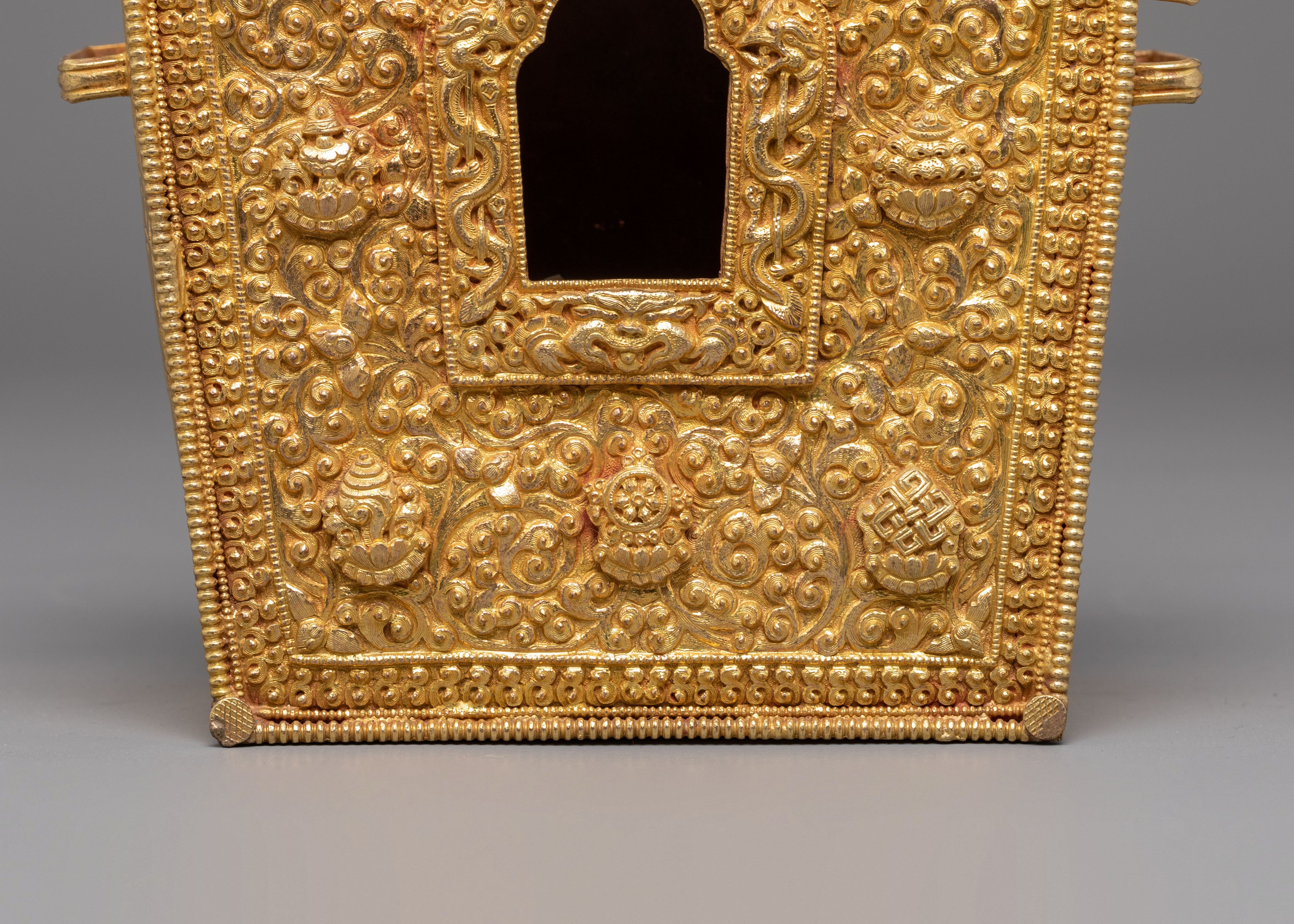 Golden Handmade Buddhist Ghau Box