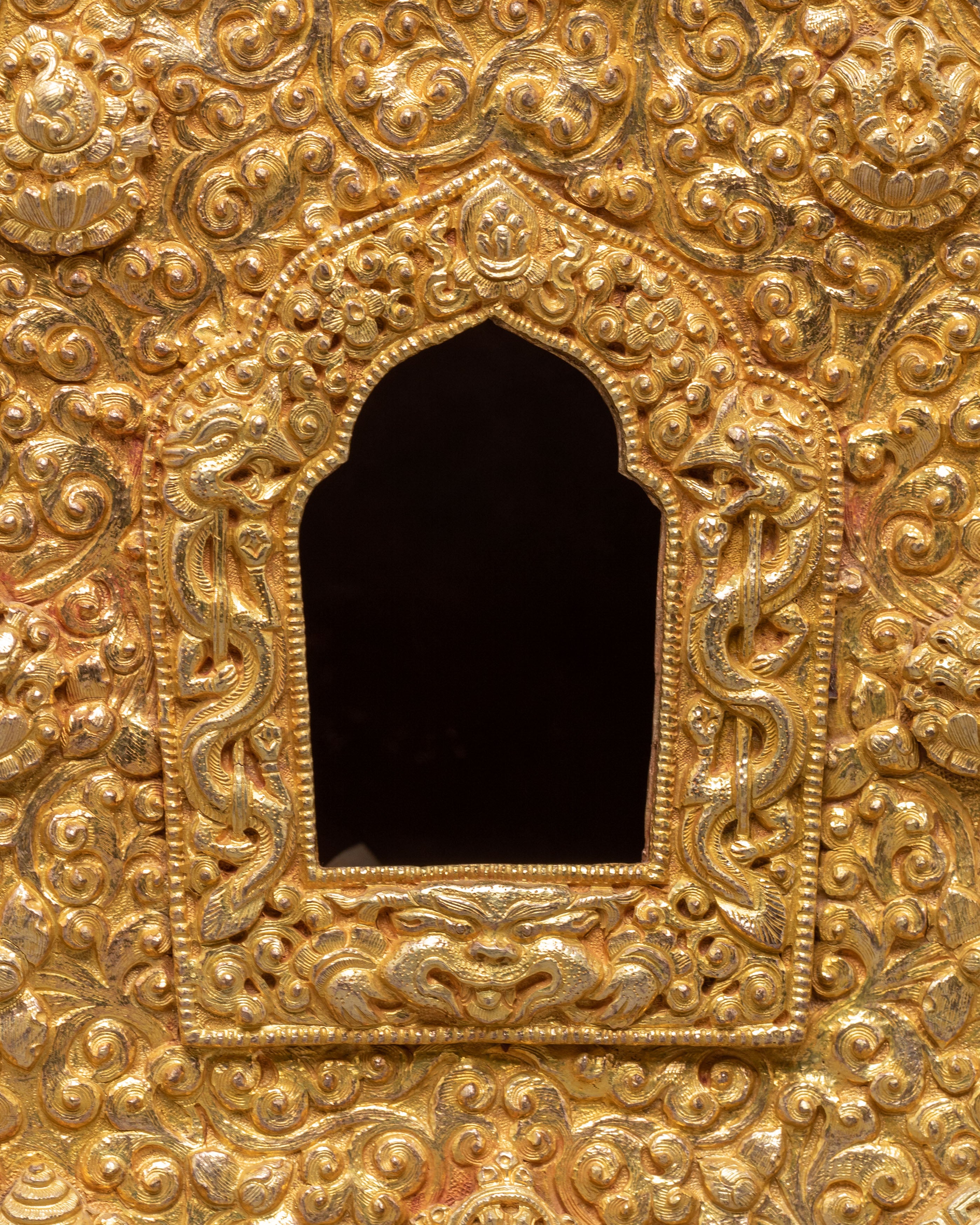 Golden Handmade Buddhist Ghau Box