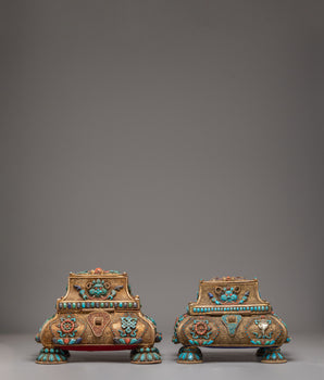 Handmade Tibetan Treasure Box Set | Himalayan Ritual Boxes