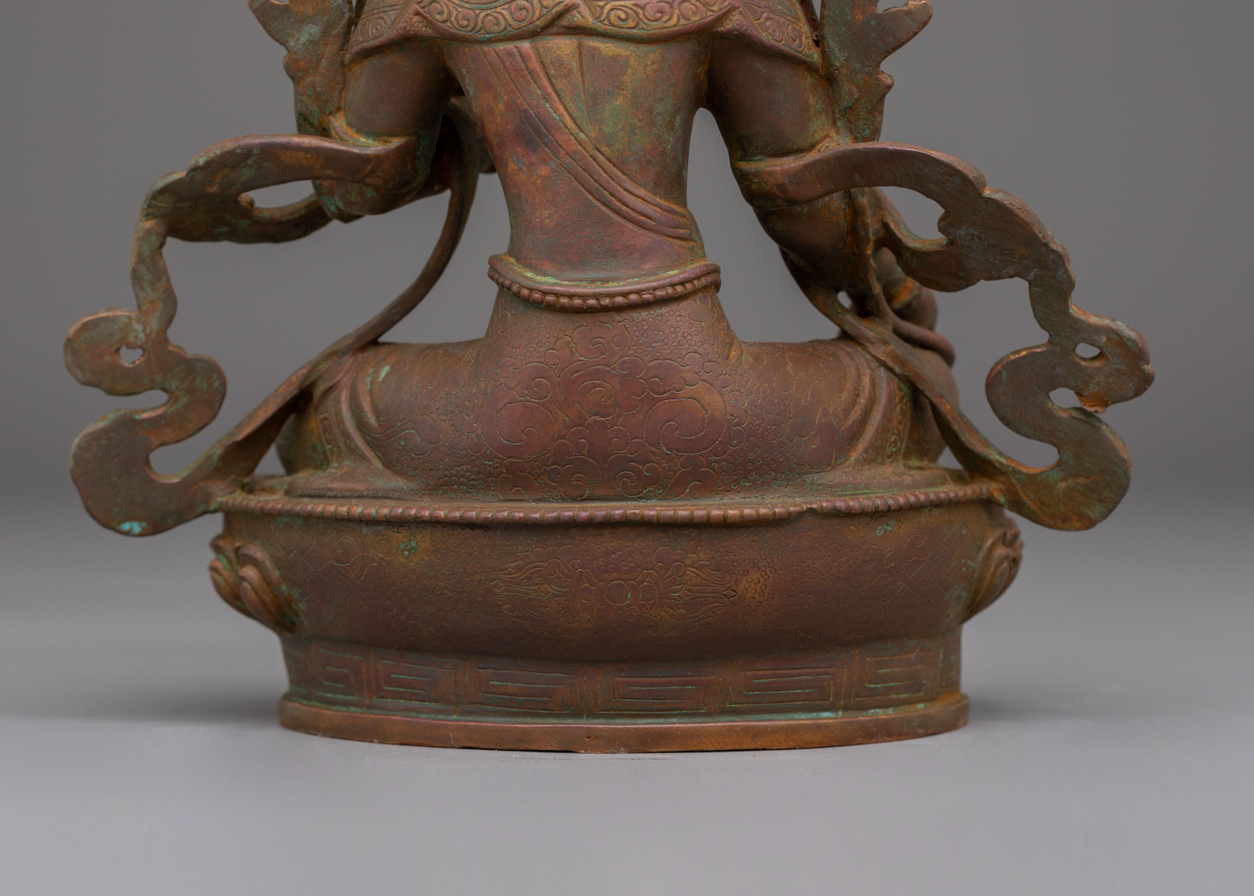 Divine Bodhisattva Green Tara Handmade Statue | Artwork for Meditation