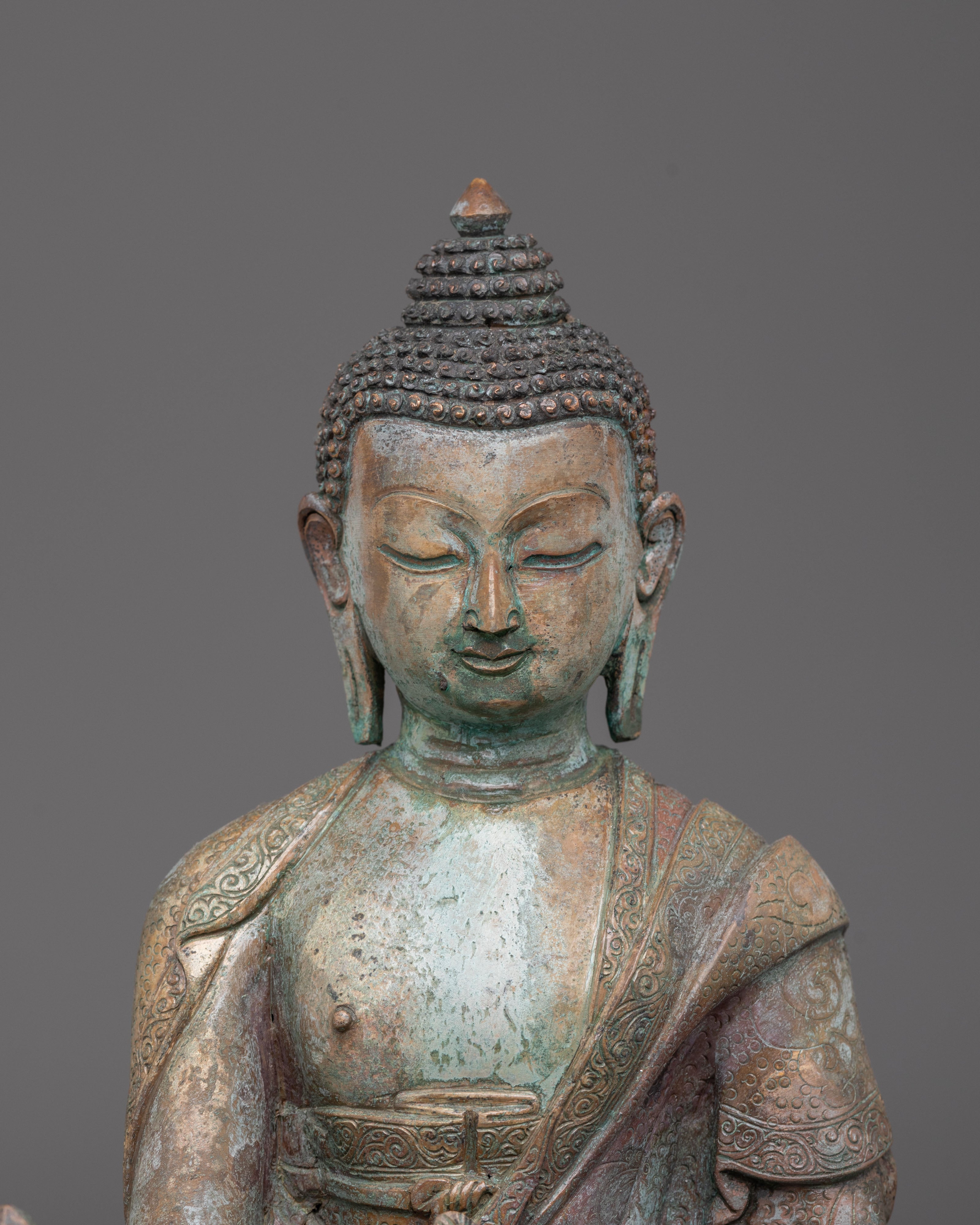 Oxidized Copper Statue of Bhaisajyaguru | Symbol of Healing