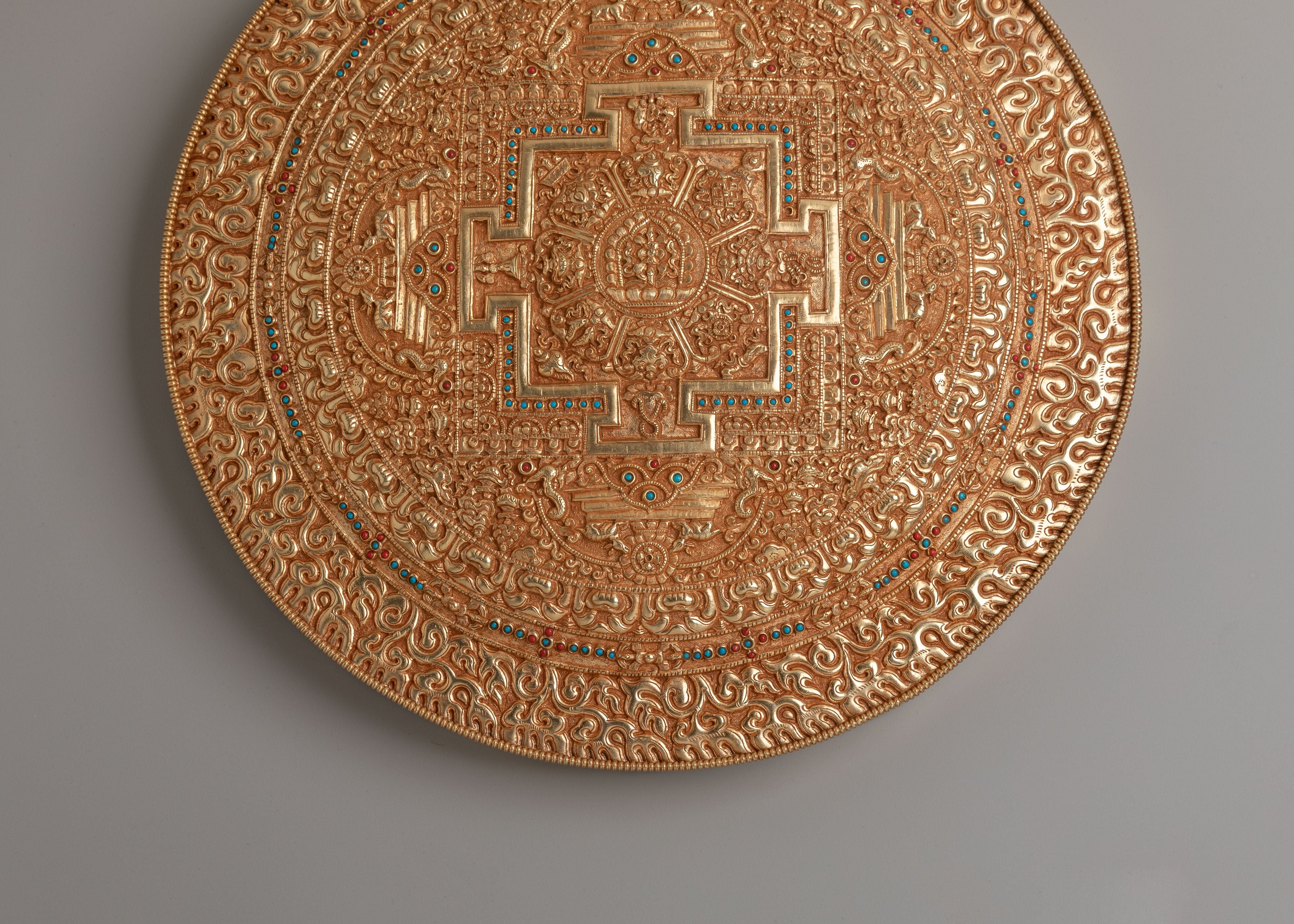 Copper Mandala Wall Hanging for Decor | Handcrafted Mandala Art
