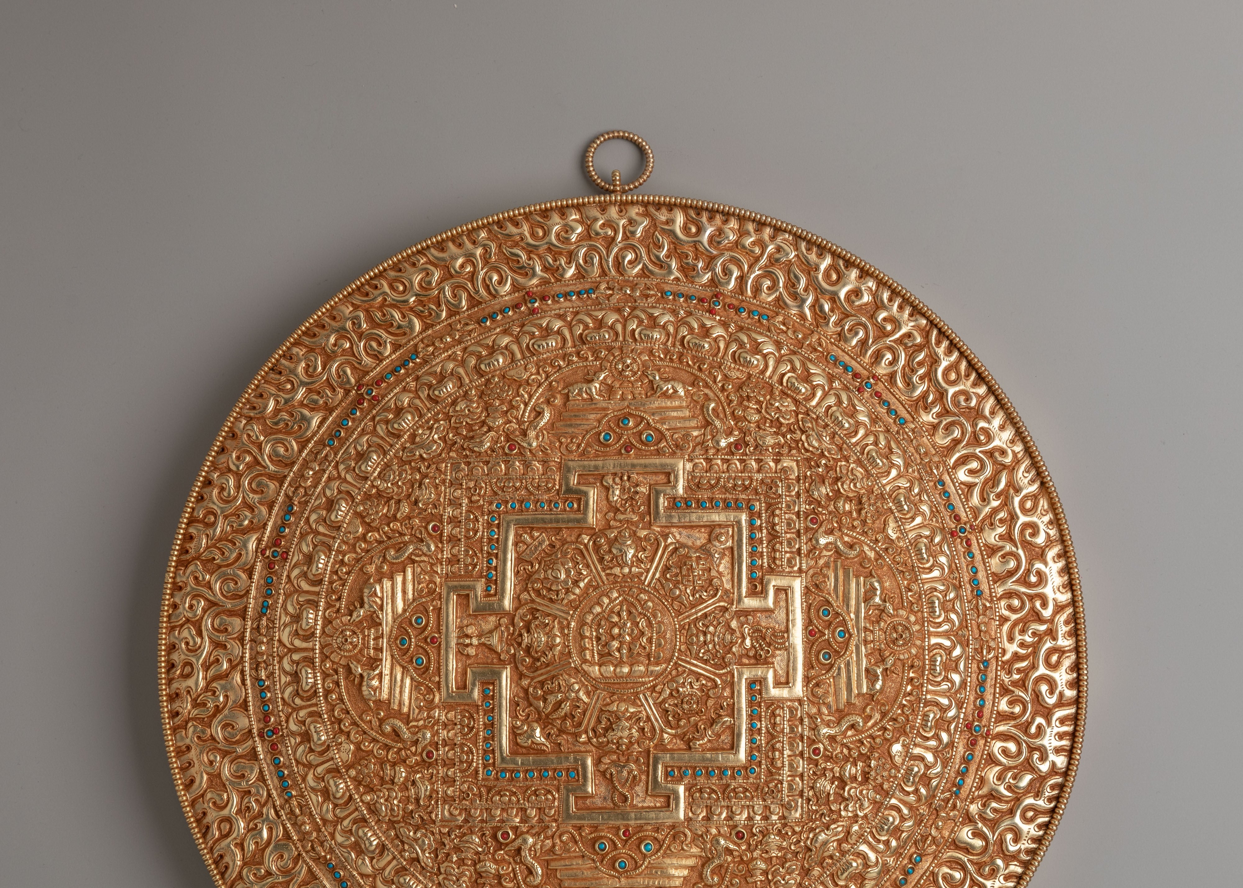 Copper Mandala Wall Hanging for Decor | Handcrafted Mandala Art