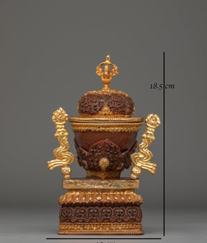 Handcrafted Tibetan Holy Kapala | Thöd-pa for Ritual Ceremonies