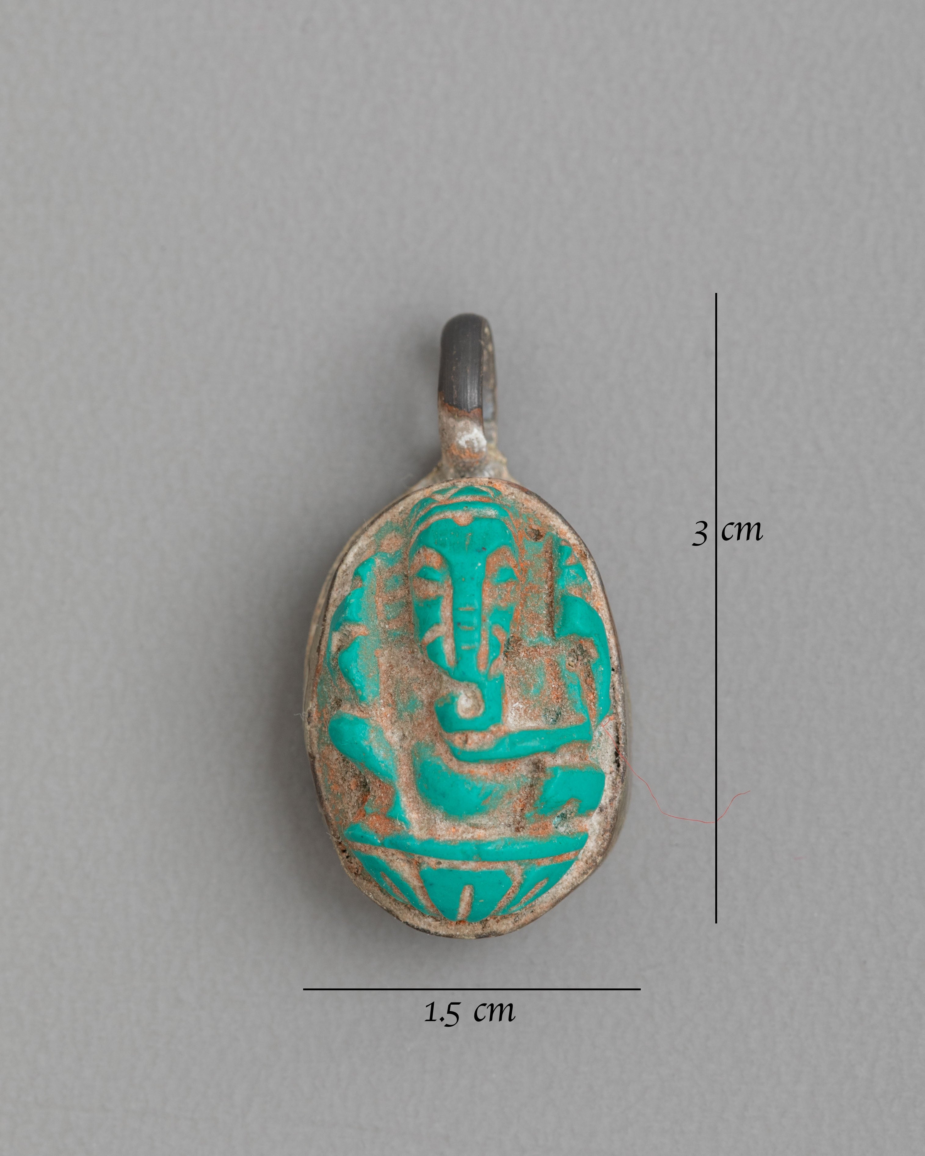 Ganesh Locket Pendant | Turquoise Hindu Deity Jewelry