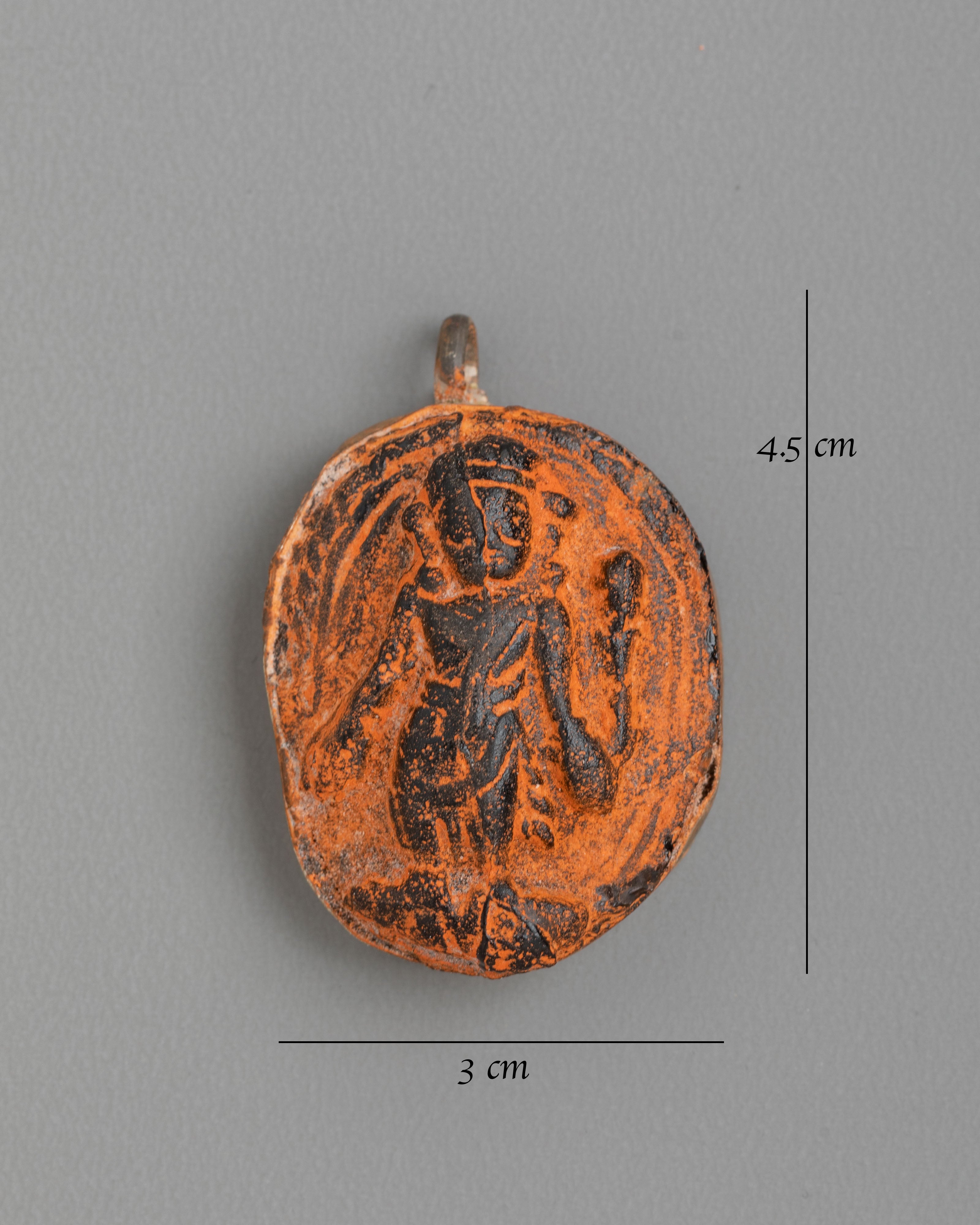 Sacred Buddhist Deity Locket | Antique Finish Spiritual Ornament
