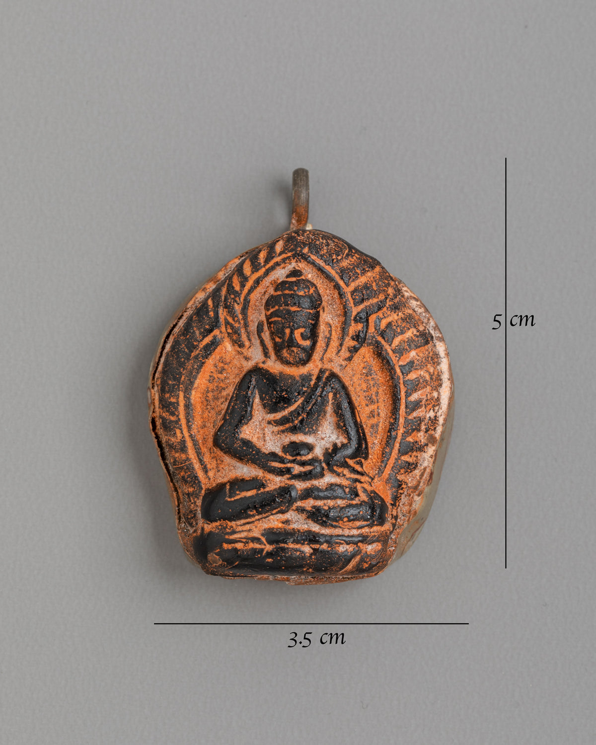 Sacred Amitabha Buddha Locket | Antique Finish Buddhist Pendant