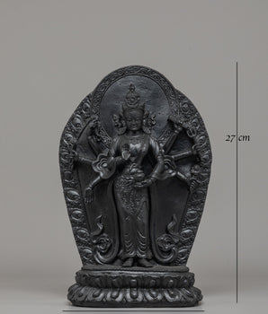 Handmade Bodhisattva Lokeshwor Statue | Tibetan Avalokiteshvara Sculpture