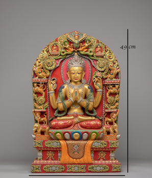 Chenrezig Bodhisattva of Compassion Figurine | Bodhisattva of Wisdom