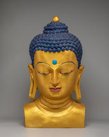 Golden Buddha Head for Decor