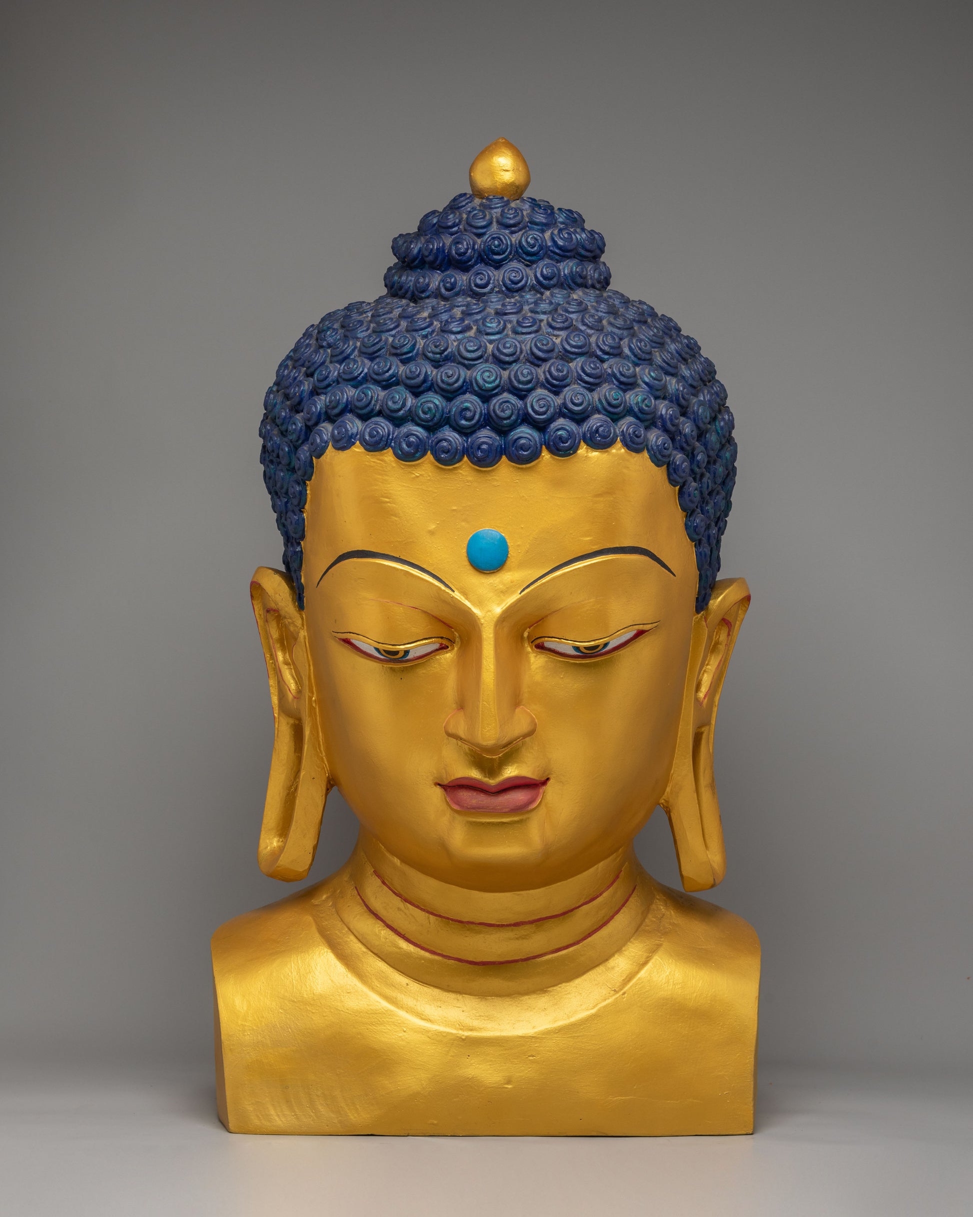 Golden Buddha Head for Decor