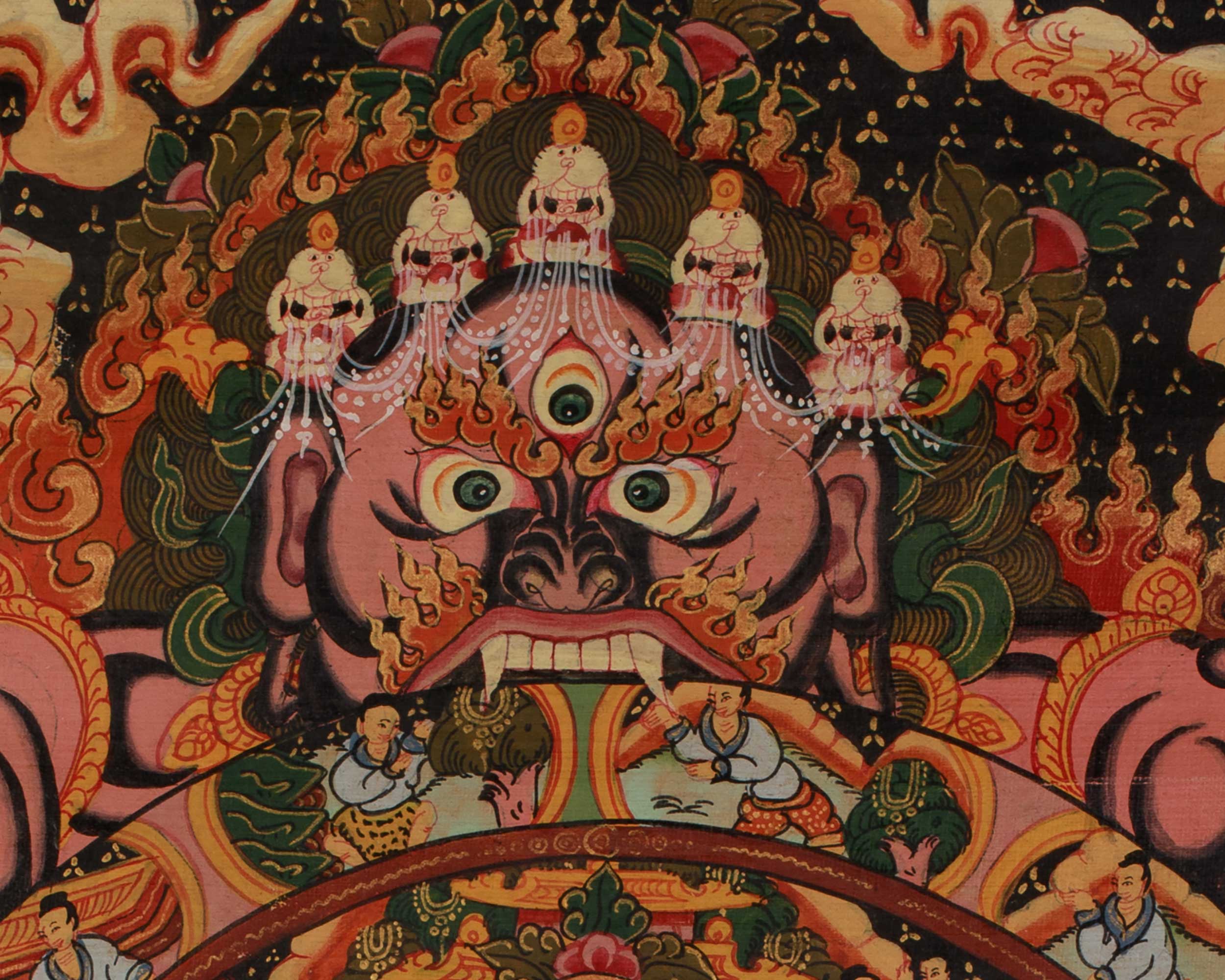 Tibetan Bhavachakra Art | Buddhist Wheel of Life Thangka | Teaching on Samsara