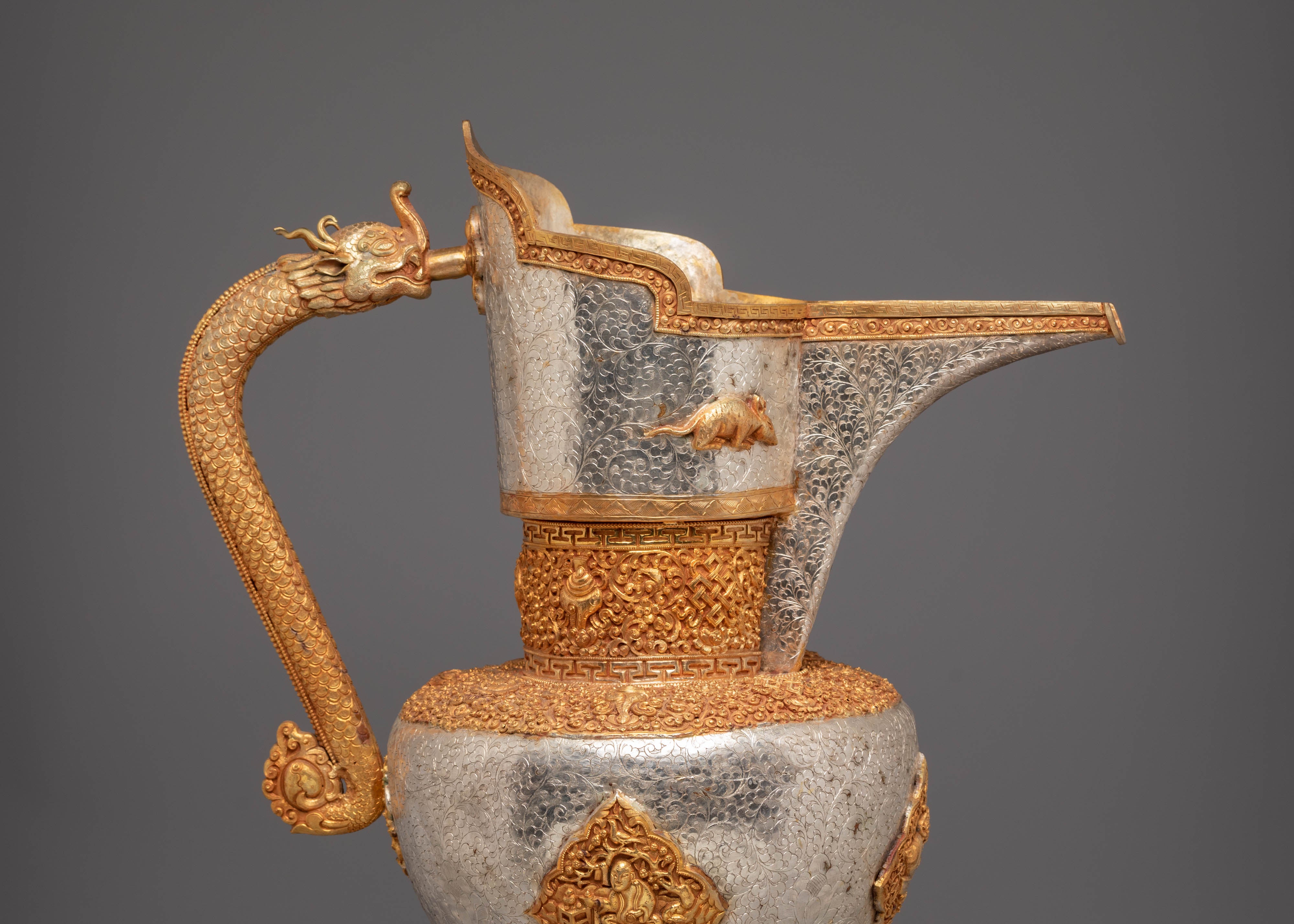 Tibetan Jug Set for Decor | Symbol of Longevity