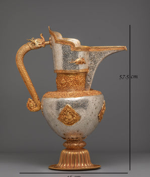 Tibetan Jug Set for Decor | Symbol of Longevity