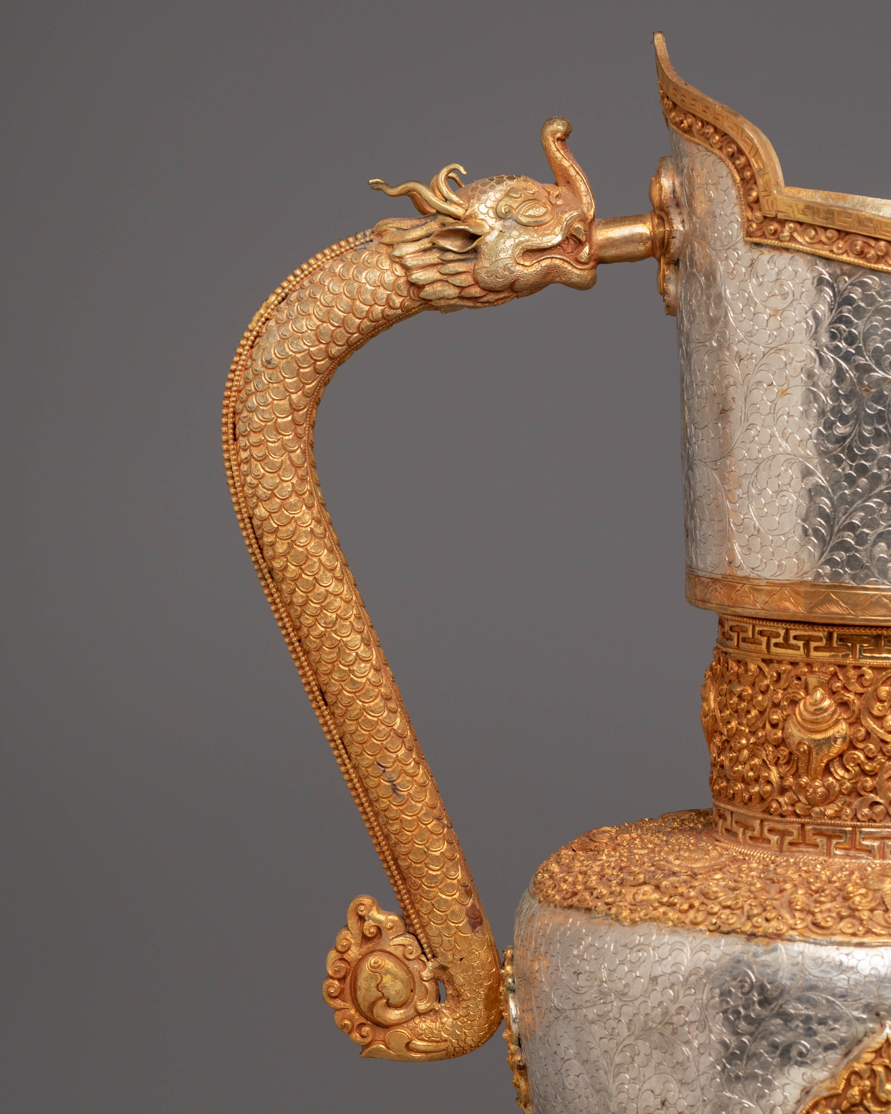 Tibetan Jug Set for Decor | Symbol of Longevity