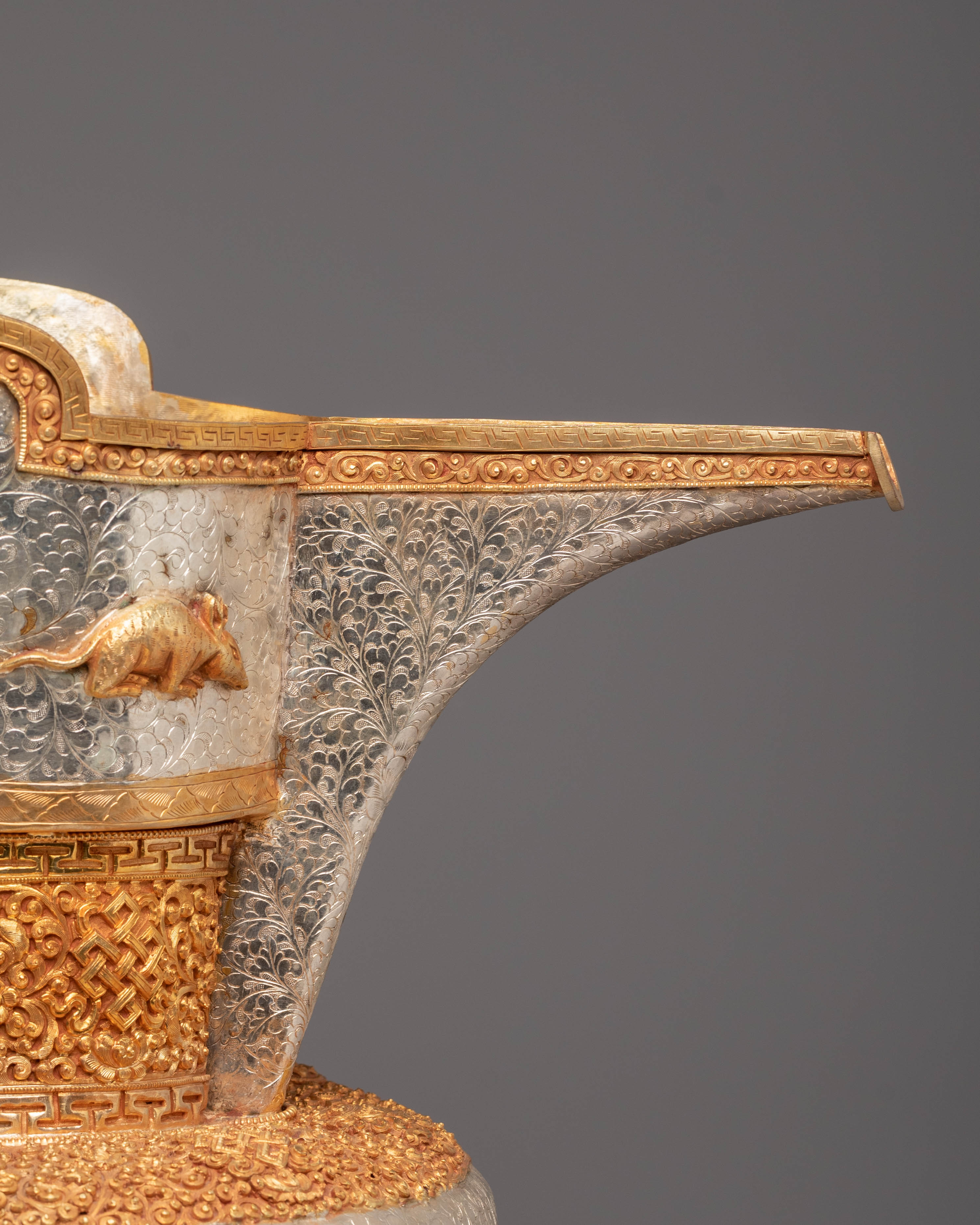 Tibetan Jug Set for Decor | Symbol of Longevity