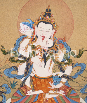 Yabyum Thangka of Vajrasattva