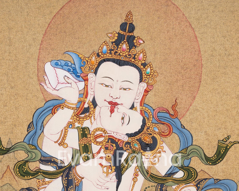 Yabyum Thangka of Vajrasattva