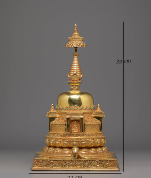 Tibetan Handmade Stupa for Ceremonies | Symbol of Enlightenment