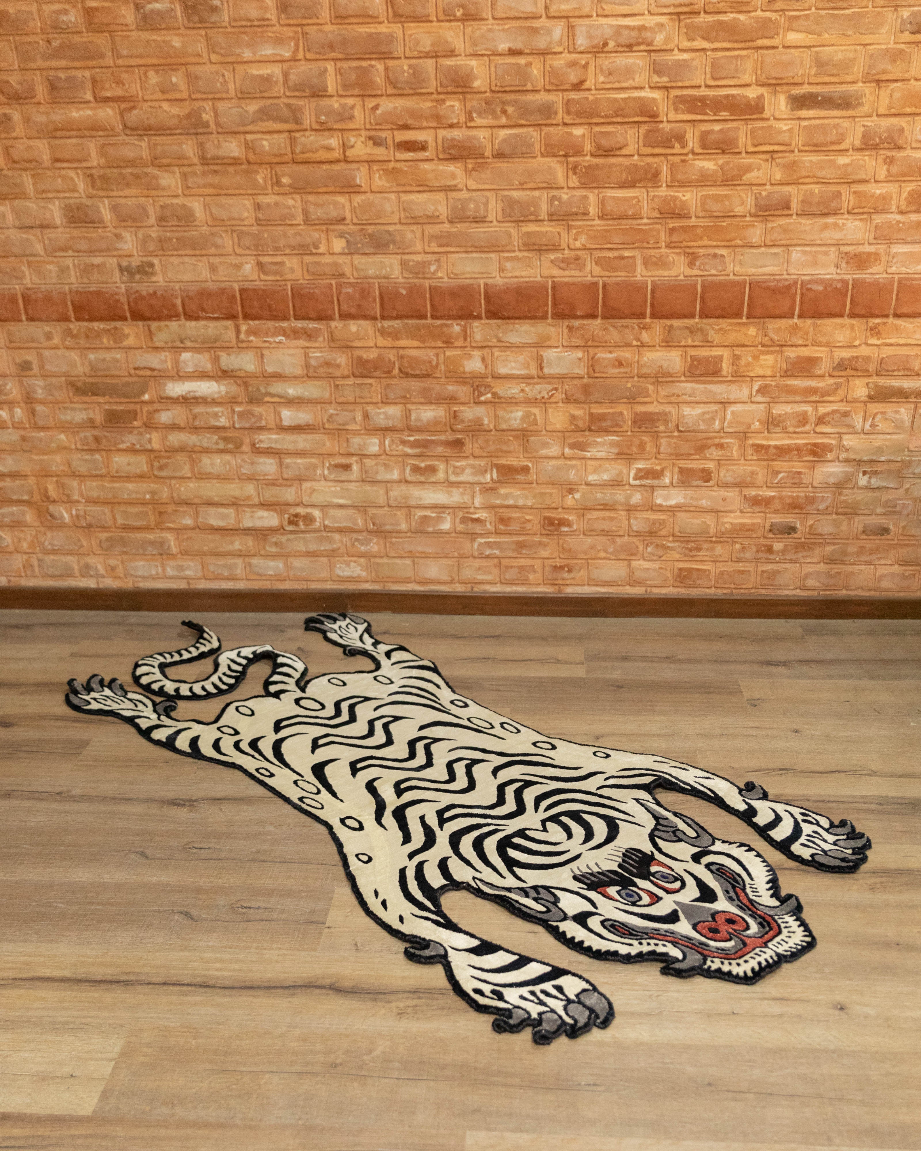 Tibetan Rug | Handwoven Wool Rug with Viscose for Home